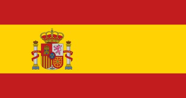 İspanyol bayrağının vektörü.
