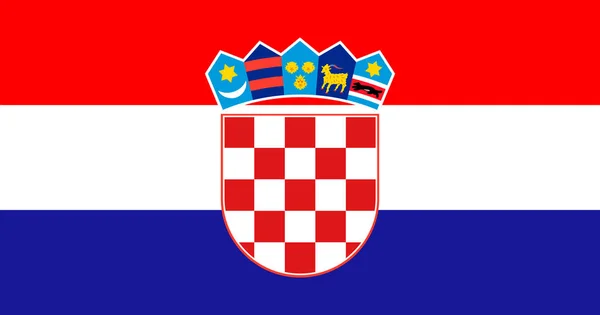 Vector Bandera Croacia — Archivo Imágenes Vectoriales