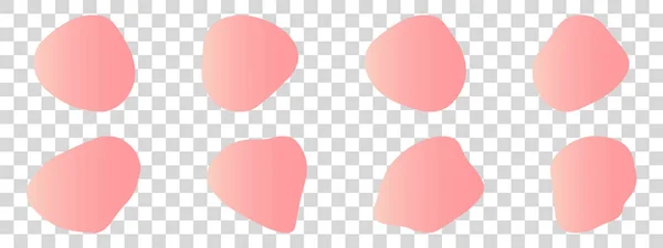 Organic Blobs Set Icon Random Shapes Cube Drop — Vetor de Stock