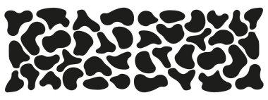 Organic blobs set icon. Random shapes cube drop