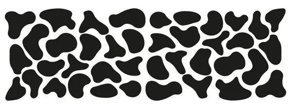 Organic blobs set icon. Random shapes cube drop