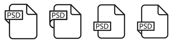 Psd Dateiformat Dokumenttyp Farbiges Symbol — Stockvektor
