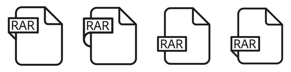 Format Fichier Rar Type Document Icône Couleur — Image vectorielle