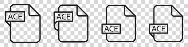 Format Fichier Ace Type Document Icône Colorée — Image vectorielle