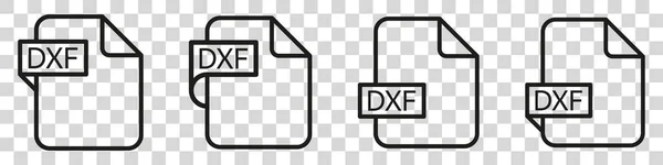 Format Fichier Dxf Type Document Icône Colorée — Image vectorielle