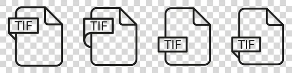 Format Fichier Tif Type Document Icône Colorée — Image vectorielle