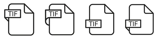 Format Fichier Tif Type Document Icône Colorée — Image vectorielle