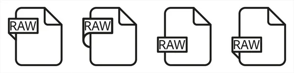 Raw Dateiformat Dokumenttyp Farbiges Symbol — Stockvektor