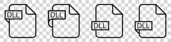 Type Document Format Fichier Dll Icône Colorée — Image vectorielle