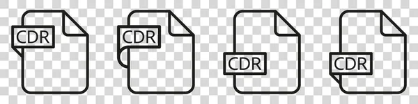 Format Fichier Cdr Type Document Icône Colorée — Image vectorielle