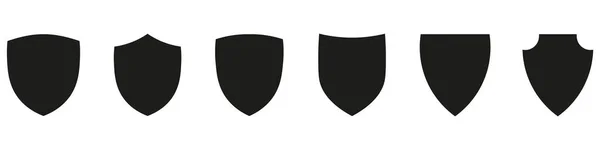 护盾就位收集有等高线和线形标志的护盾图标 — 图库矢量图片
