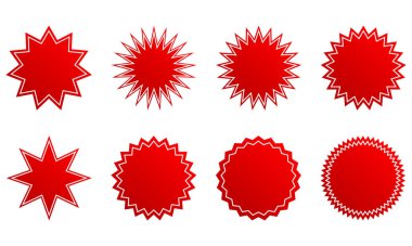 Fiyat etiketi ayarlandı. Etiketler Etiketler Kurdele vektörünü etiketler