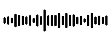 Podcast ses dalgaları ayarlandı. Müzik çalar, podcast, sesli mesaj, müzik uygulaması için dalga biçimi. Ses dalgası simgesi. Ekolayzır şablonu.