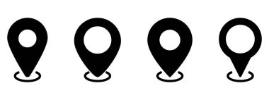 Konum pin simgeleri. Konum pin simgesi koleksiyonu