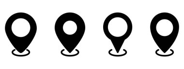 Konum pin simgeleri. Konum pin simgesi koleksiyonu