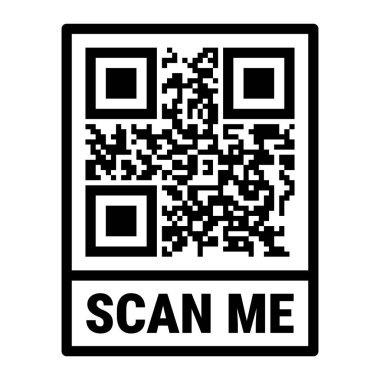 Çerçeve setini tara. QR kodu modeli. Mobil ödeme ve kimlik.