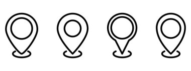 Konum pin simgeleri. Konum pin simgesi koleksiyonu