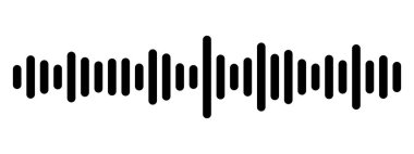 Podcast ses dalgaları ayarlandı. Müzik çalar, podcast, sesli mesaj, müzik uygulaması için dalga biçimi. Ses dalgası simgesi. Ekolayzır şablonu.