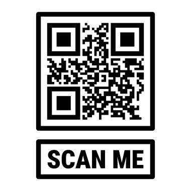 Çerçeve setini tara. QR kodu modeli. Mobil ödeme ve kimlik.