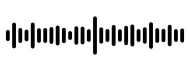 Podcast ses dalgaları ayarlandı. Müzik çalar, podcast, sesli mesaj, müzik uygulaması için dalga biçimi. Ses dalgası simgesi. Ekolayzır şablonu.