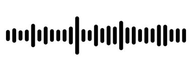 Podcast ses dalgaları ayarlandı. Müzik çalar, podcast, sesli mesaj, müzik uygulaması için dalga biçimi. Ses dalgası simgesi. Ekolayzır şablonu.