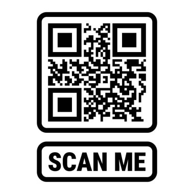 Çerçeve setini tara. QR kodu modeli. Mobil ödeme ve kimlik.