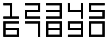 Sayılar sembol simgeleri kümesi. Sayılar simge koleksiyonu. Düz biçim. Vektör illüstrasyonu