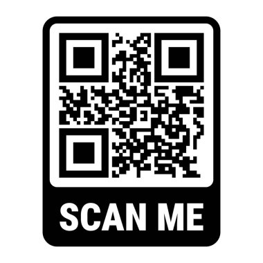 Çerçeve setini tara. QR kodu modeli. Mobil ödeme ve kimlik.