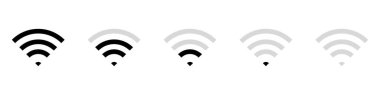 Kablosuz ve kablosuz ağ ikonu. Wi-fi sinyal sembolü. İnternet Bağlantısı