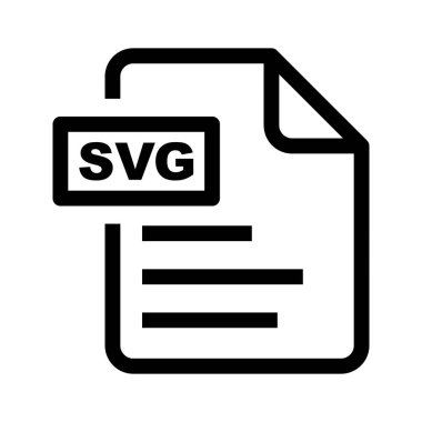 SVG dosya belgesi simgesi simgesi.