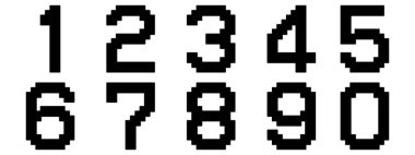 Sayılar sembol simgeleri kümesi. Sayılar simge koleksiyonu. Düz biçim. Vektör illüstrasyonu