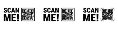 Çerçeve setini tara. QR kodu modeli. Mobil ödeme ve kimlik