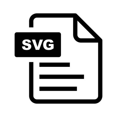 SVG dosya belgesi simgesi simgesi.