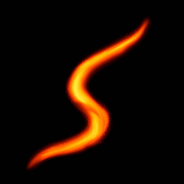 Fire Magic Trails smoking lights isolated abstract