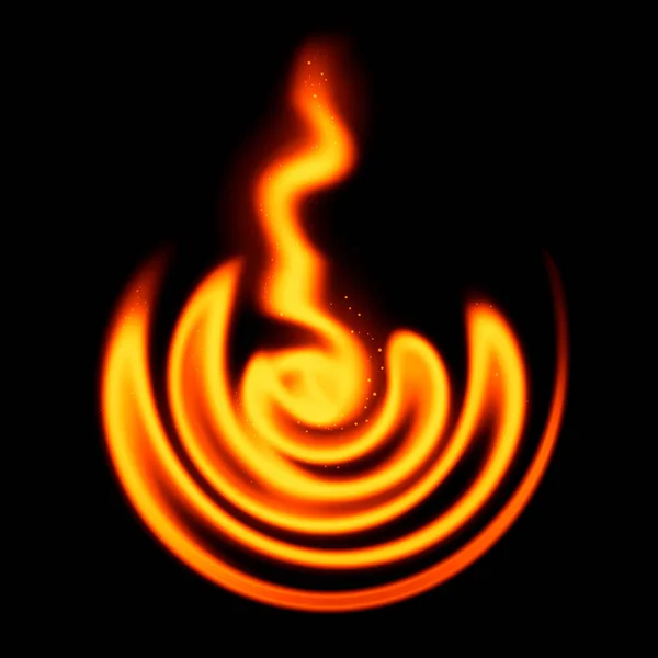 Fire Magic Trails Palenia Światła Izolowane Abstrakcyjne — Zdjęcie stockowe