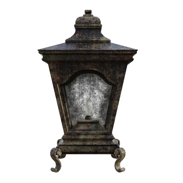 Rendering Strada Vecchia Lampada Vintage Luce Isolata — Foto Stock