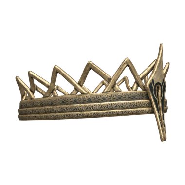 3d rendering fantasy greek golden crown isolated clipart