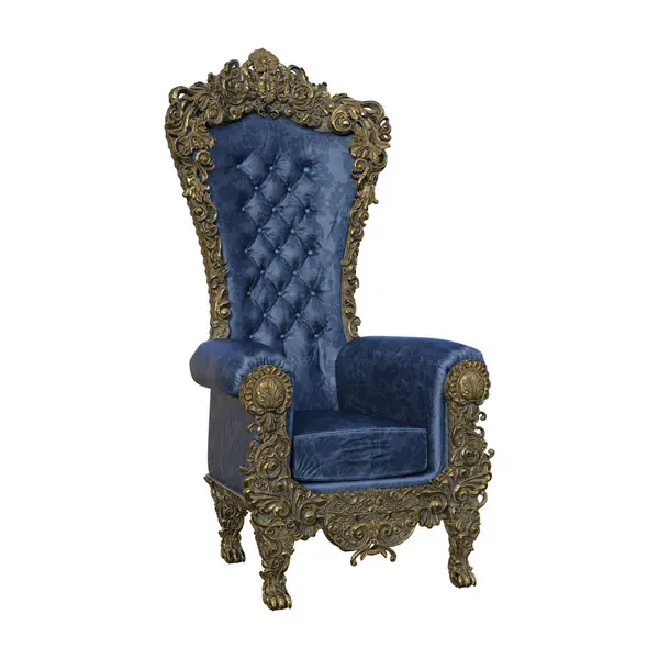 Rendering Illustration Velvet Royalty Throne Isolated — Stock Photo, Image