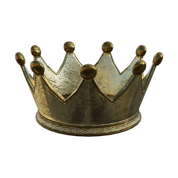 Рендеринг Фантазии Греческая Золотая Корона Изолированы — стоковое фото