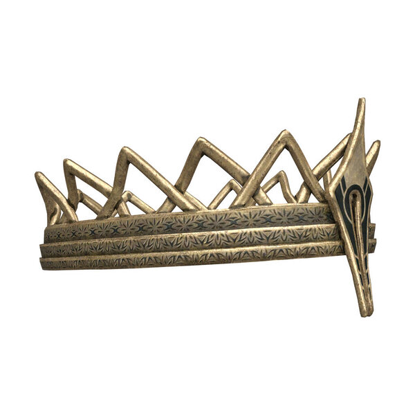 3d rendering fantasy greek golden crown isolated