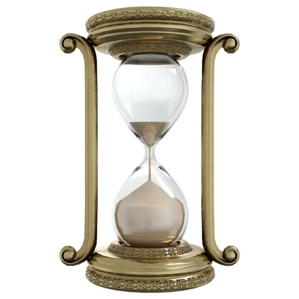 Rendering Illustration Hourglass Isolated Stock Photo