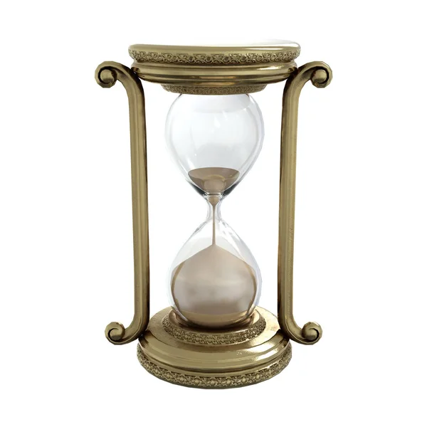 Rendering Illustration Hourglass Isolated Royalty Free Stock Images
