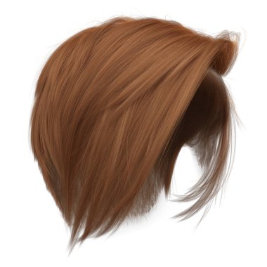3D kısa bakır peri saçı izole edildi