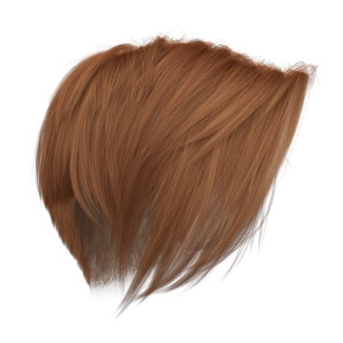 3D kısa bakır peri saçı izole edildi