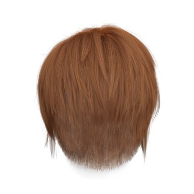 3D kısa bakır peri saçı izole edildi