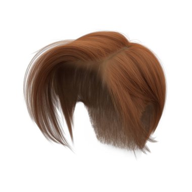 3D kısa bakır peri saçı izole edildi