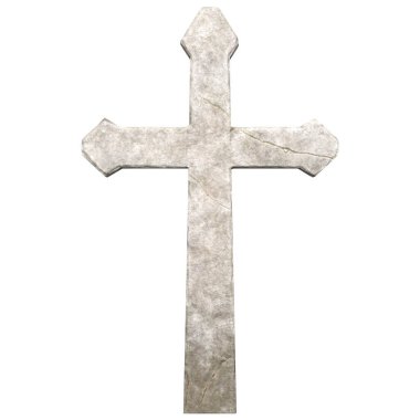 Mezar taşını 3 boyutlu olarak izole et.