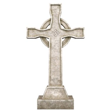 Mezar taşını 3 boyutlu olarak izole et.