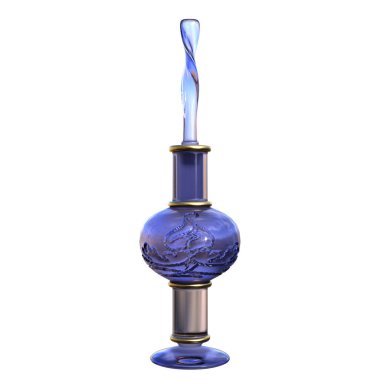 3D lüks parfüm iksiri fantazisi izole edildi.