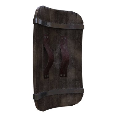 3D Ortaçağ ahşap kalkanı izole edildi.